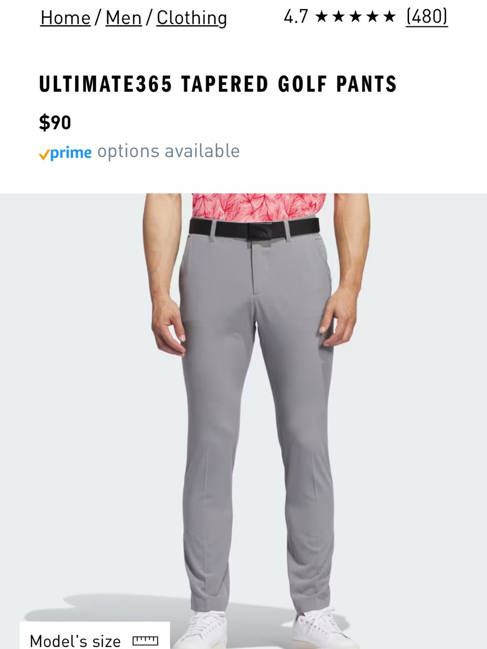 adidas Gray Tapered Golf Pants